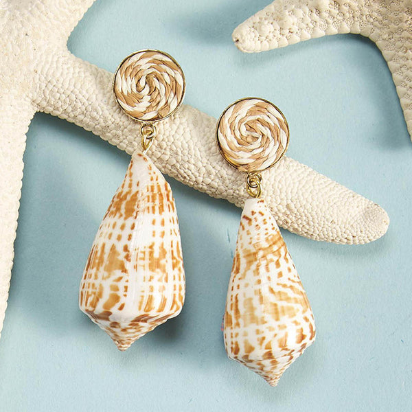 Large Conch Shell Earrings