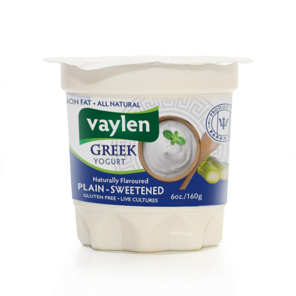 Vaylen Greek Yogurt - Plain Sweetened 160g